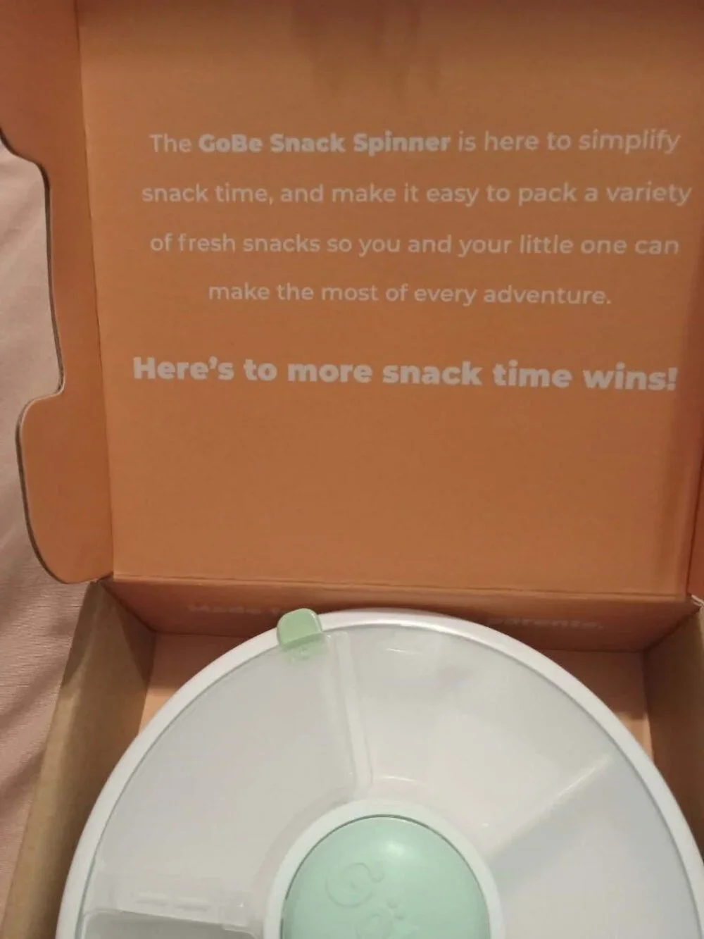 OBE Snack Container Spinner, Brand New
